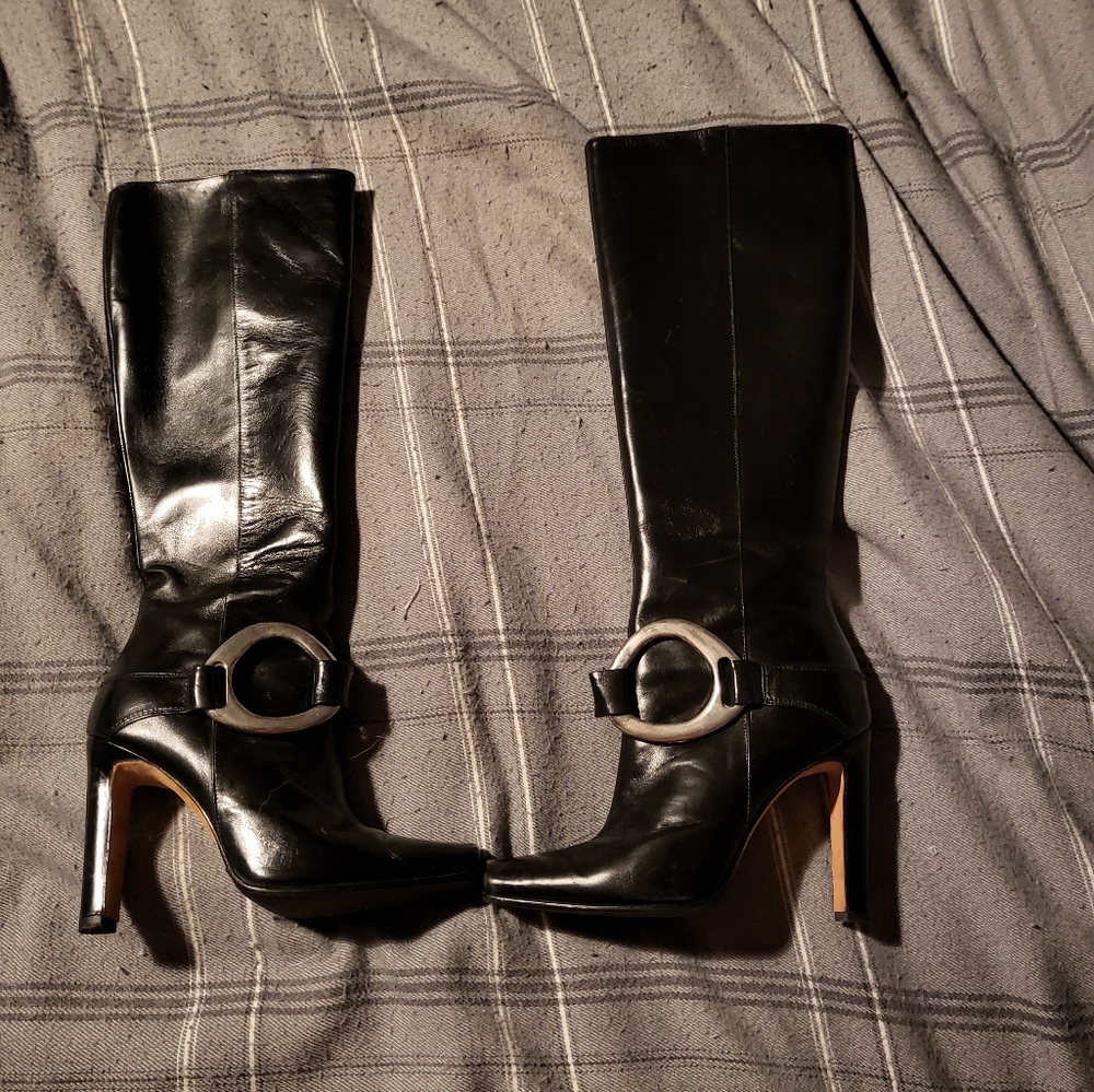 Black Knee high boots. Size 36- US 6. Manolo Blahnik